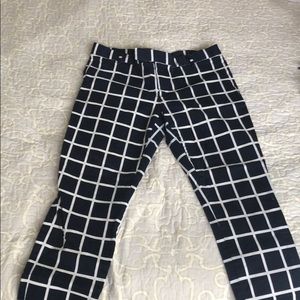 Windowpane Capri pants.